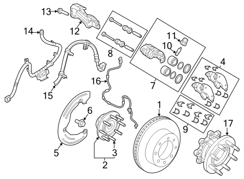 2020 Ram 3500 FRONT DISC BRAKE Diagram for 68461656AC