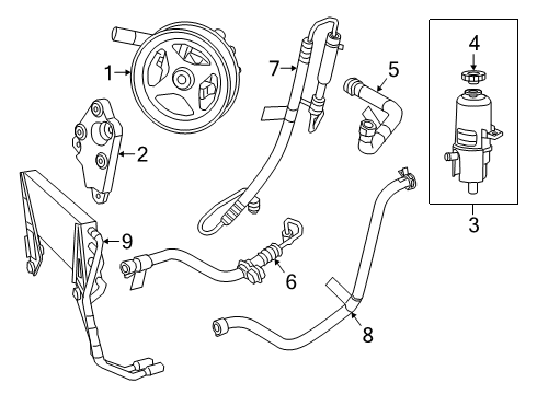 2022 Ram 2500 P/S Pump & Hoses, Steering Gear & Linkage Diagram 2