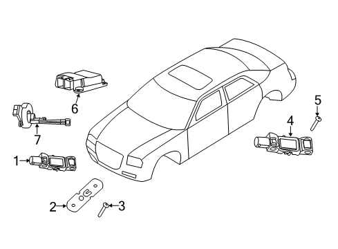 2022 Chrysler 300 Air Bag Components Diagram 2