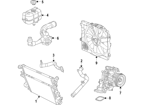 2023 Jeep Wrangler Cooling System, Radiator, Water Pump, Cooling Fan Diagram 6