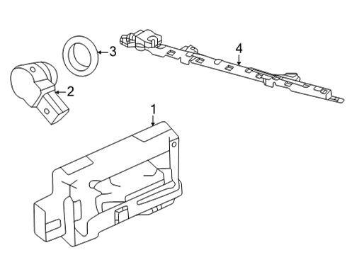 2023 Jeep Grand Cherokee L Electrical Components - Rear Bumper Diagram 2