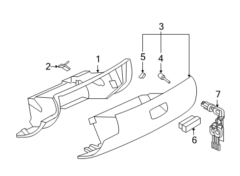 STRIKER-GLOVEBOX Diagram for MR564844