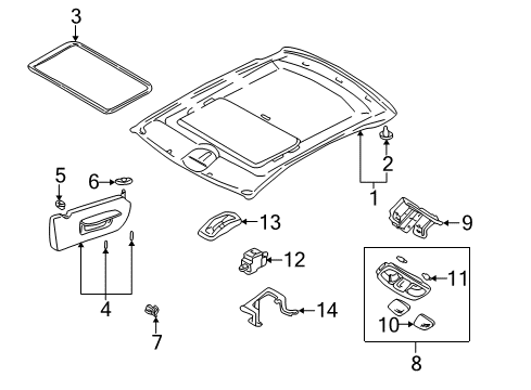 SUNROOF-SUNROOF Diagram for MR396513