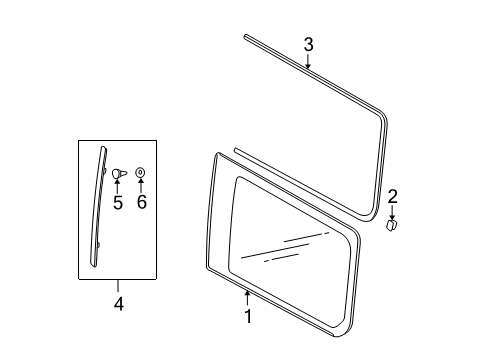 Clip-Quarter Window Diagram for MR109498
