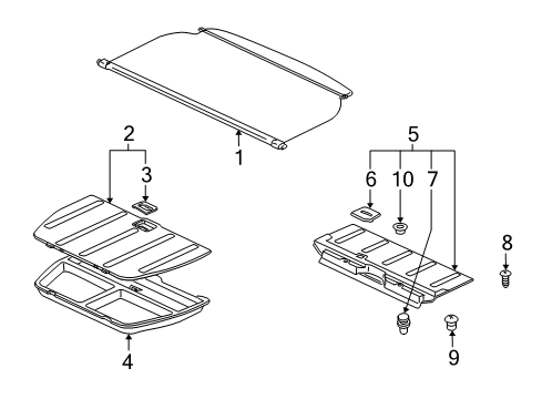 Handle-Cargo Floor Box Lid Diagram for MR783881
