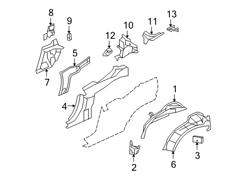 Reinforce-Rear Shelf Diagram for 5301B822