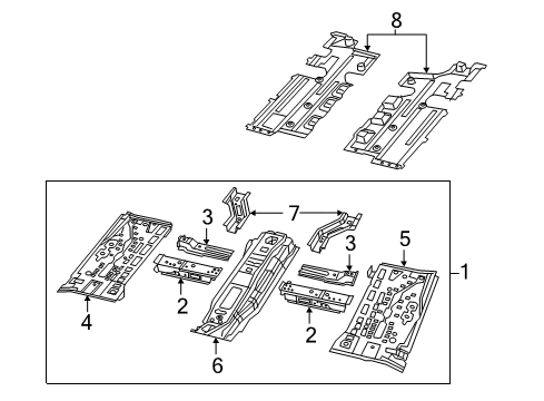 2022 Jeep Renegade Floor & Rails Diagram