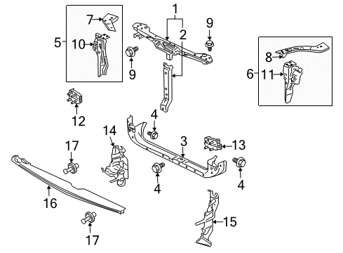 Bracket-Front End Structure Diagram for MR950390