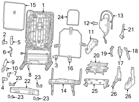 2023 Jeep Grand Wagoneer L Second Row Seats Diagram 2
