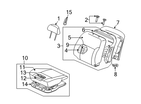 Seat Back-Front Seat Diagram for 6901A261XB