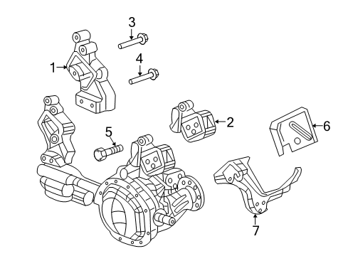 2022 Ram 1500 Classic Engine & Trans Mounting Diagram 4