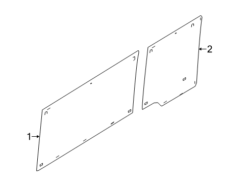 2022 Ram ProMaster 2500 Glass - Side Panel Diagram 1