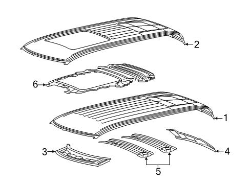 2023 Ram 1500 Roof & Components Diagram 2