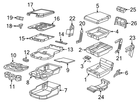 2023 Ram 1500 Classic Front Seat Components Diagram 1