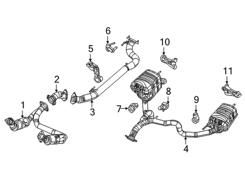 2023 Jeep Grand Wagoneer Exhaust Components Diagram 2