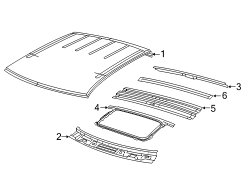 2013 Ram 1500 ROOF-ROOF Diagram for 55372215AE