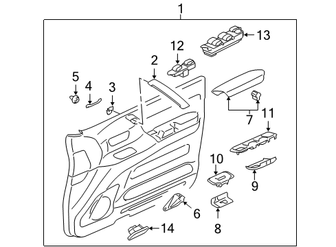 Panel-Front Door Diagram for MR618288