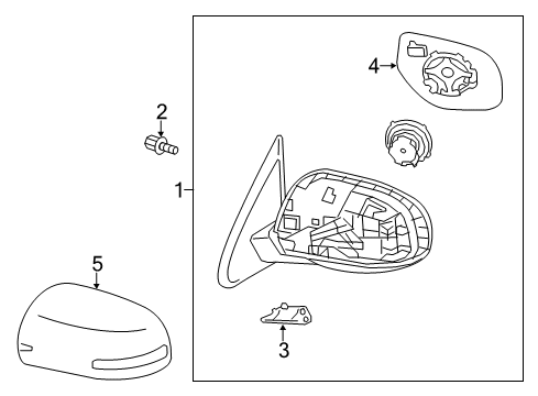 Housing-Door Mirror Diagram for 7632B416YA