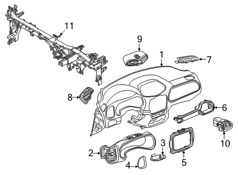 2022 Jeep Renegade Instrument Panel Diagram