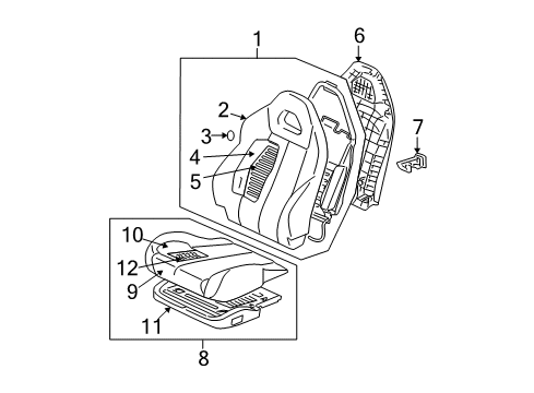 Seat Back-Front Seat Diagram for 6901A026HC