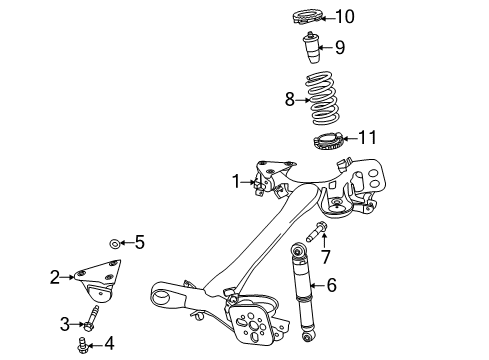 Bracket-Rear Suspension CROSSMEMBER Diagram for 68157106AA