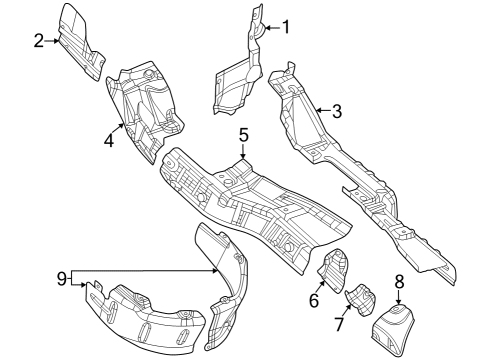 2023 Dodge Durango Heat Shields Diagram 1