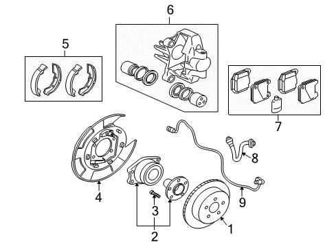 Rear Wheel Hub Diagram for MR403968