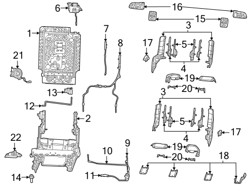 2022 Jeep Grand Cherokee L Second Row Seats Diagram 4