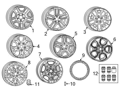 2022 Jeep Wrangler Wheels Diagram 1