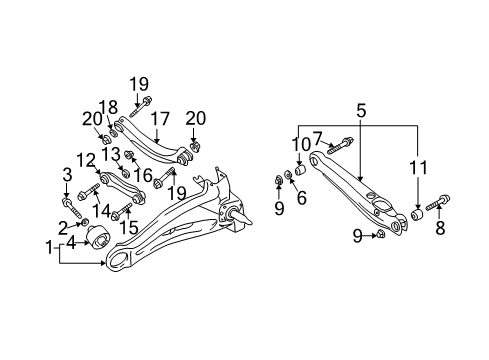 Link-Rear Suspension Assist Diagram for MR403485