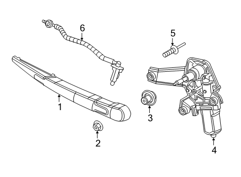 2022 Jeep Renegade Wiper & Washer Components Diagram 1