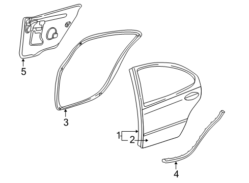 WEATHERSTRIP-Rear Door Diagram for TE69RK5AG