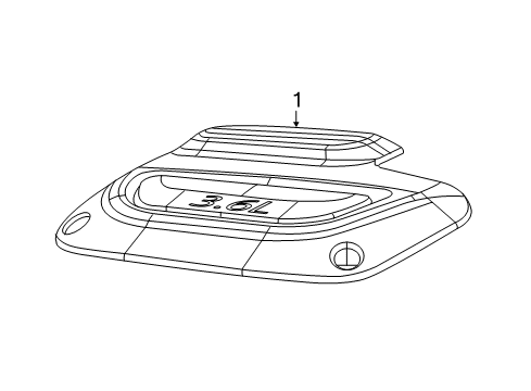 2022 Chrysler Voyager Engine Appearance Cover Diagram