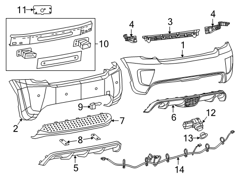 Bracket-FASCIA Support Diagram for 68070080AB