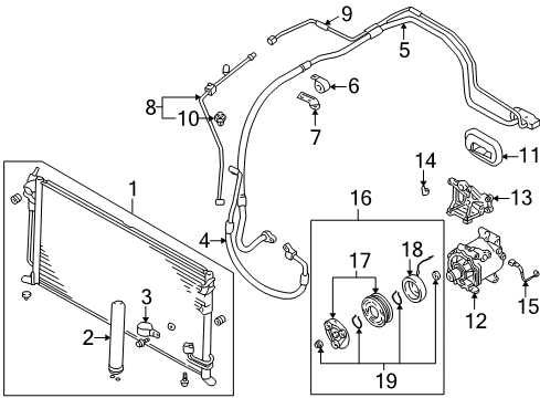 Coil-A/C Compressor Diagram for MR958863