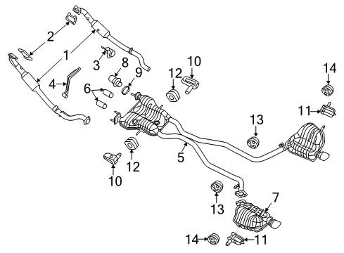 2021 Jeep Grand Cherokee CONVERTER-EXHAUST Diagram for 68445610AB