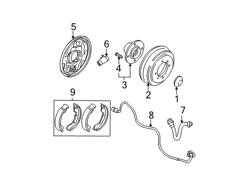 Sensor-Rear Abs Diagram for MR407821