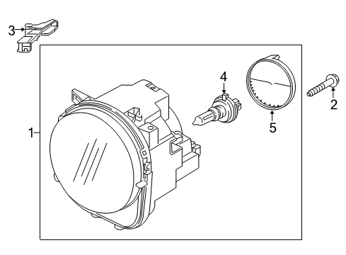 2022 Jeep Renegade Headlamp Components Diagram 1