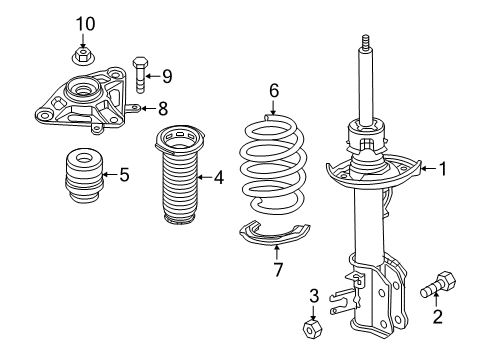 2022 Jeep Renegade Shocks & Components - Rear Diagram 1