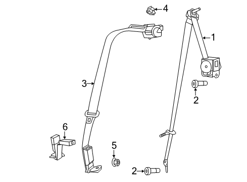 2022 Dodge Charger Rear Seat Belts Diagram
