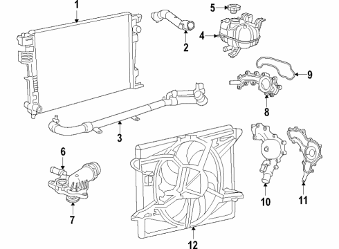 2022 Chrysler Voyager Cooling System, Radiator, Water Pump, Cooling Fan Diagram 2