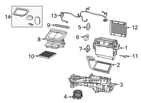 2022 Jeep Wrangler A/C & Heater Control Units Diagram 2