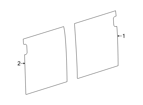 2022 Ram ProMaster 2500 Glass & Hardware - Back Door Diagram