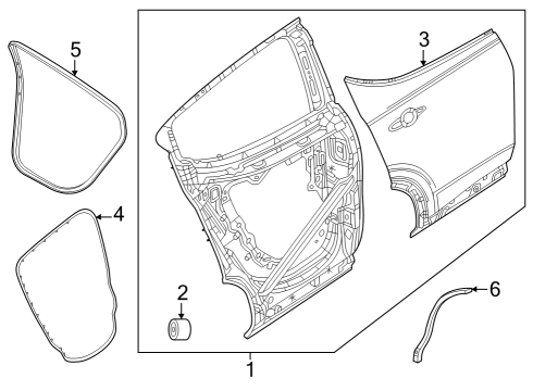 2024 Dodge Hornet W/STRIP-REAR DOOR MOUNTED Diagram for 68607088AA