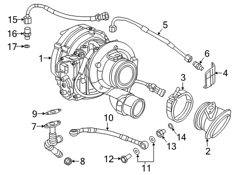 2022 Ram 3500 Turbocharger & Components Diagram