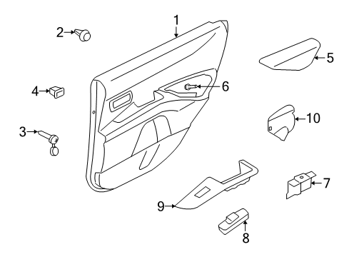 Armrest-Rear Door Diagram for 7222A611XA