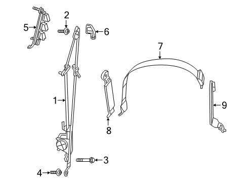 2022 Ram 2500 Front Seat Belts Diagram 1