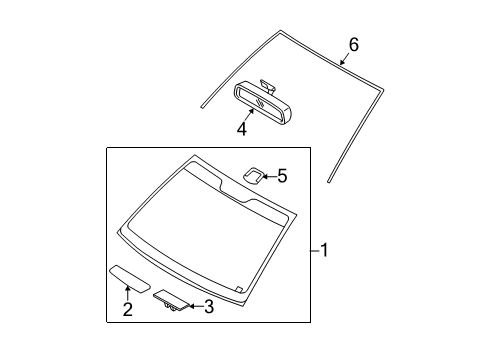 Assembly-W/SH-Assembly-Windshield Diagram for 861101R020