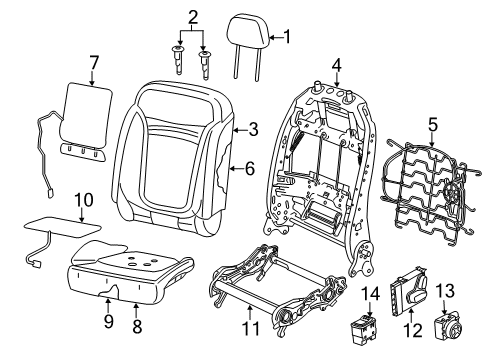 2022 Jeep Renegade Front Seat Components Diagram 2