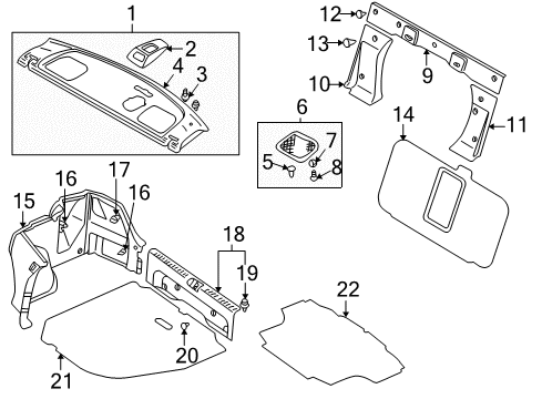 Panel-Rear Shelf Diagram for MR633505